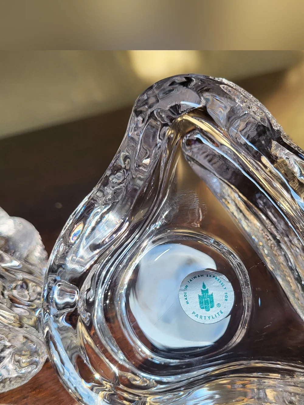 Set of 2 PartyLite Dolphin In Ocean Waves Crystal Tealight Candle Holder Beachy - Picture 5 of 11